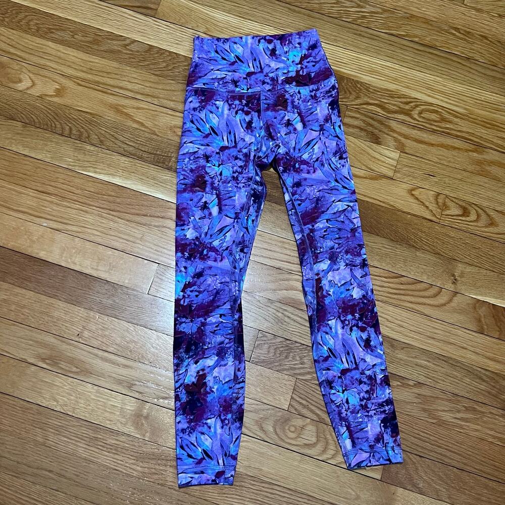 Lululemon Align High-Rise Pant 25" Iridescent Floral Multi Size 2